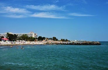 landscape on the Romanian coast from the black sea
