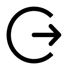 circle logout icon vectors