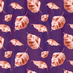 Watercolor roses seamless pattern. Seamless texture with boho roses. Hand painted vintage gardening background.