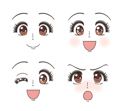 mouth Anime Cute Character Cartoon Model Emotion Illustration ClipArt  Drawing Kawaii Manga Design Idea Art 8844670 PNG
