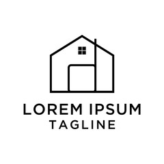 D Home Logo Design Vector