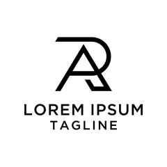 AR Monogram Logo Design Vector