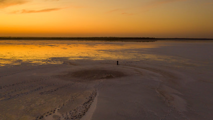 Evening, on the salt lake of Solonets-Tuzla