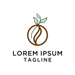 Leaf Coffe Logo Design Template