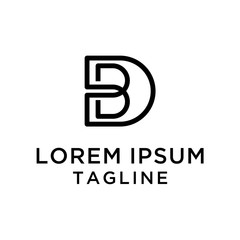 Fototapeta premium Letter BD, DB, Logo Design Template