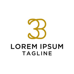 Letter  B3 Logo Design Template