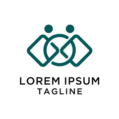 Obraz premium Abstract Human Symetris Logo Template