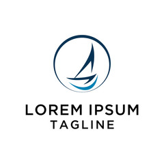 Boat Abstract Logo Design Illustration