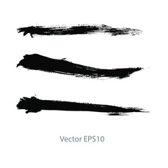 black brush stroke stripes. vector illustration