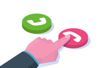 Voice over IP,  IP telephony  VoIP technology isometric concept. Vector illustration.