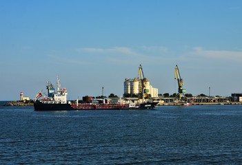 the harbor at the black sea of Mangalia city - Romania 03.Sept.2019