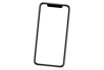 Smartphone similar to iphone 11 pro max with blank white screen for Infographic Global Business Marketing Plan , mockup model similar to iPhonex isolated Background of ai digital investment economy.