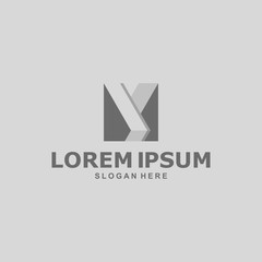 Letter M logo with Building Logo Template