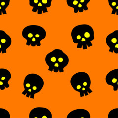 halloween helloween bat skull seamless pattern illustration vector