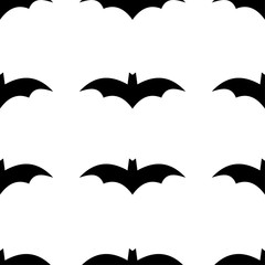 halloween helloween bat skull seamless pattern illustration vector
