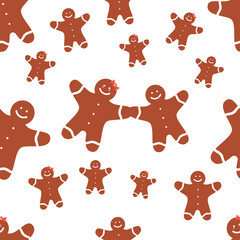 christmas day seamless pattern fun vector candy ginger