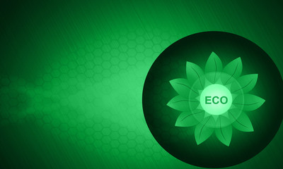 ECO symbol on green background
