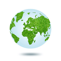 globe with green grass