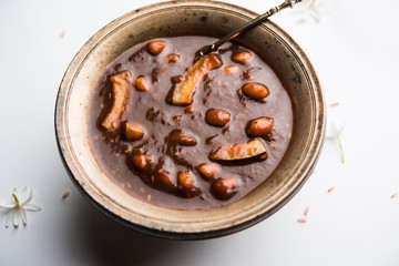 ambrosia or Panchamrit or Panchamrut or Panchamrutham or Panchamrutha is a sweet and sour food offered in prayers or puja to hindu Deity or gods