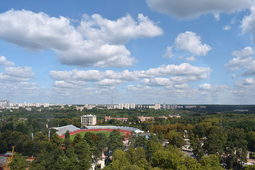 Obraz premium View of Kharkov from the Ferris wheel.