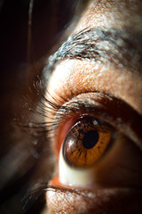 closeup of eye