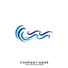 Water wave Logo Template