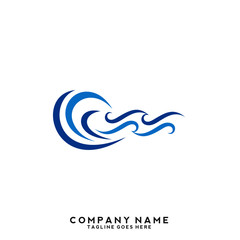 Water wave Logo Template