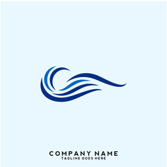Water wave Logo Template