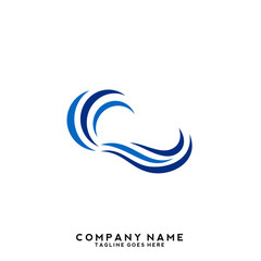 Water wave Logo Template