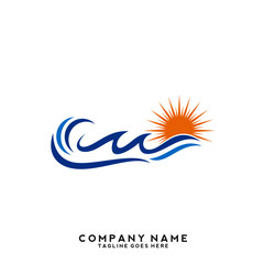 Water wave Logo Template