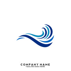 Water wave Logo Template