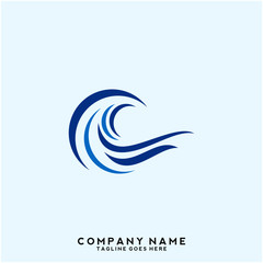 Water wave Logo Template
