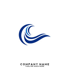 Water wave Logo Template