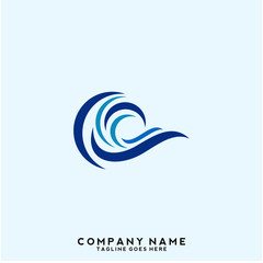 Water wave Logo Template