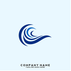 Water wave Logo Template