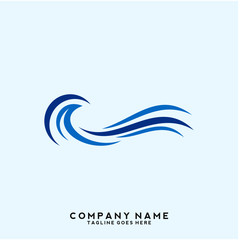 Water wave Logo Template