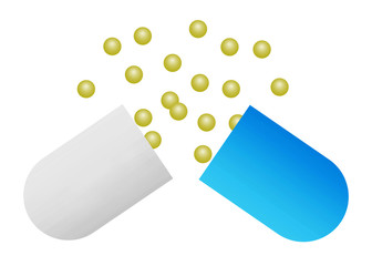 割れたカプセル剤