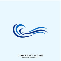 Water wave Logo Template
