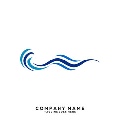 Water wave Logo Template