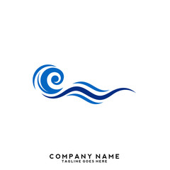 Water wave Logo Template