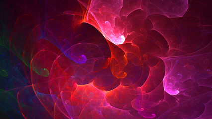 3D rendering multicolored abstract fractal