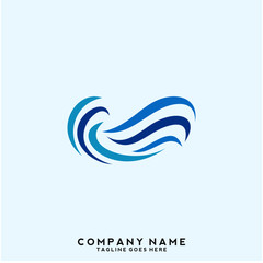 Water wave Logo Template