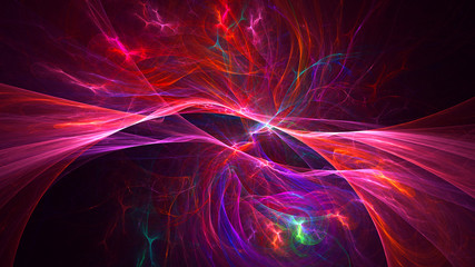 3D rendering multicolored abstract fractal