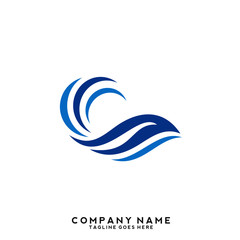 Water wave Logo Template