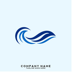 Water wave Logo Template