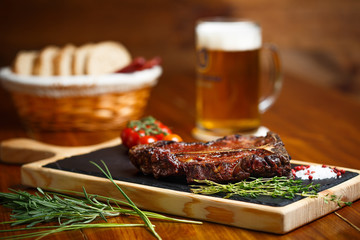 shank, a meat medallion on a served table