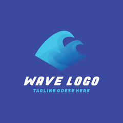 Letter W For Wave Logo Vector Design Template. Modern Wave Emblem Icon. Ocean Symbol. Logo For Company And Business.