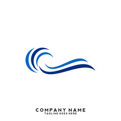 Water wave Logo Template