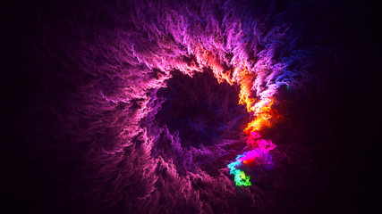 3D rendering multicolored abstract fractal