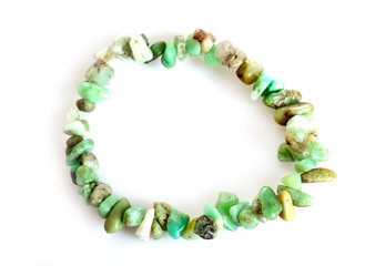 fluorite bracelet in studio